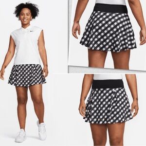 Nike Dri-FIT Club Women's Printed Tennis Skort Black/White - NWT